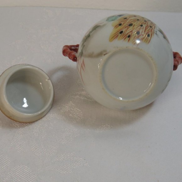 Antique Hand Painted Doubled Handled Bowl Japan - Picture 9 of 9